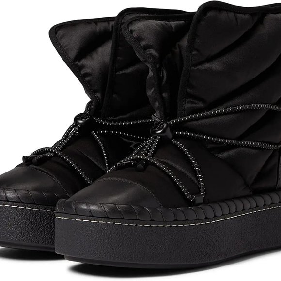 Tory Burch LEATHER TRIM SHEARLING LINING Sleeping Bag Boot BOOTIES - Picture 7 of 11